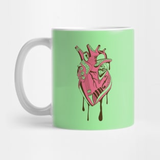 Pink Mint Musical Heart Mug